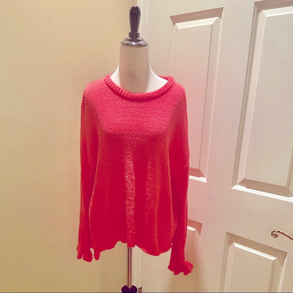 Hot pink bow sweater